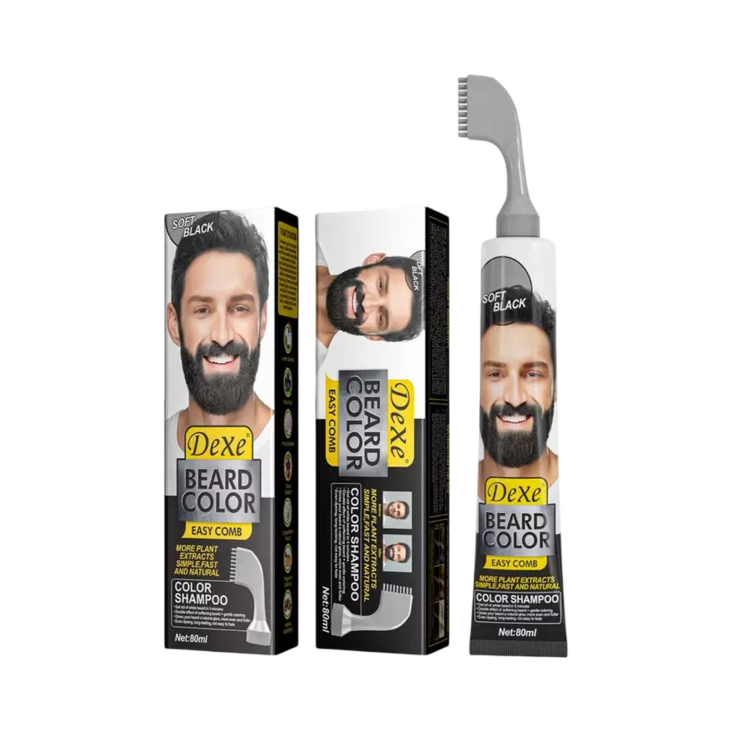Tinte para Barba Orgánico – Color Permanente, Kit Completo con Peine Aplicador 💈🔥