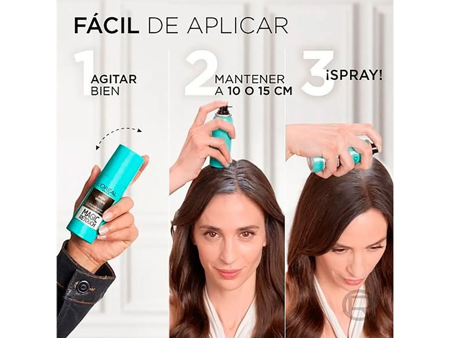 Magic Retouch Dexe – Spray Retocador de Raíces y Densidad Capilar, Cobertura Instantánea en 3 Segundos, Efecto Volumen, Resistente al Agua ⚡🔥