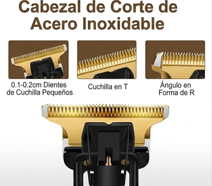 💈 Cortadora y Recortadora de Barba Profesional – ⚡ Potente, 🎯 Precisa y 🤫 Silenciosa